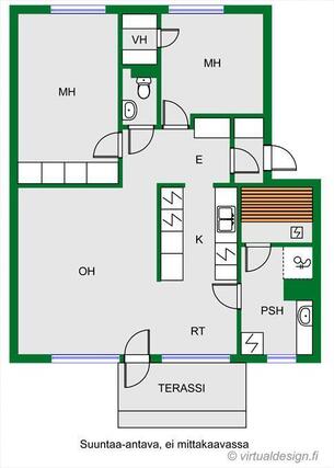 Rental Espoo Hyljelahti 3 rooms talon julkisivu