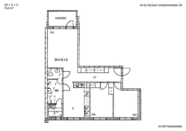 Rental Kerava Jaakkola 3 rooms Kampanjakuva