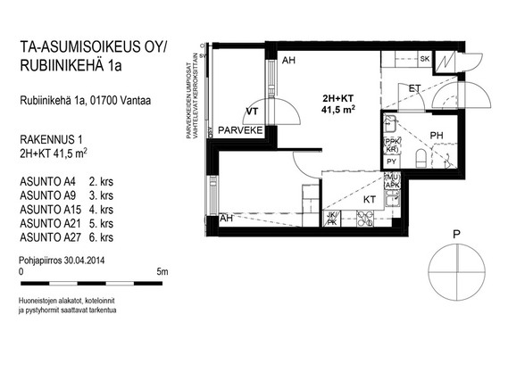 Vuokra-asunto Vantaa Kivistö Kaksio