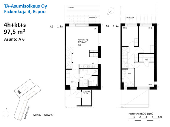 Right of occupancy apartment Espoo Kauklahti 4 rooms