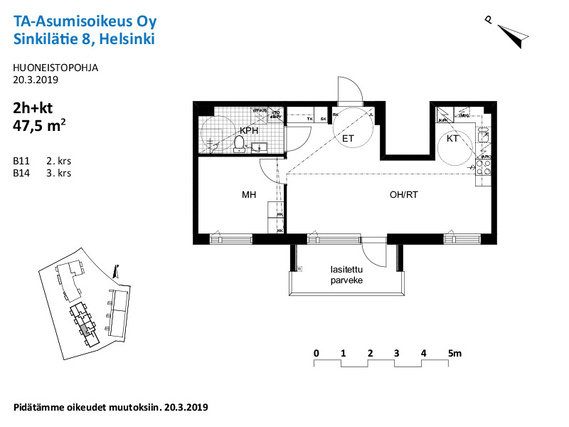 Asumisoikeusasunto Helsinki Mellunkylä Kaksio