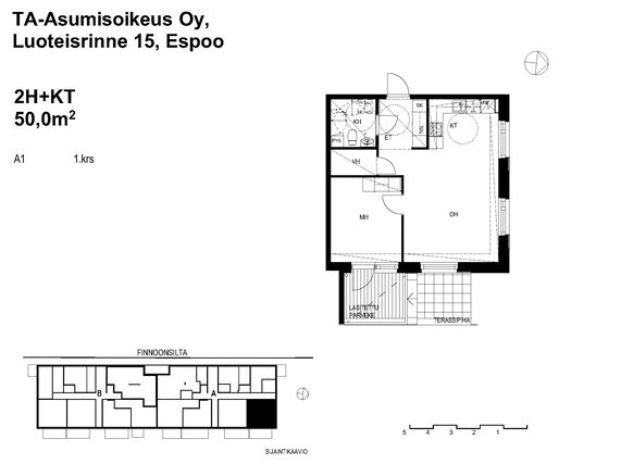 Asumisoikeusasunto Espoo Kaitaa Kaksio