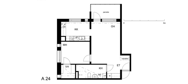 Rental Turku Keskusta 2 rooms A 24  Käsityöläiskatu 18 A 24