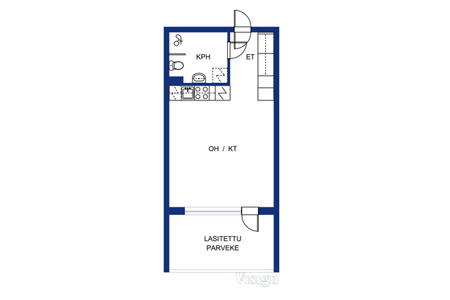 Rental Turku Raunistula 1 room Yleiskuva