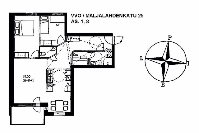 Vuokra-asunto Kuopio Keskusta 3 huonetta