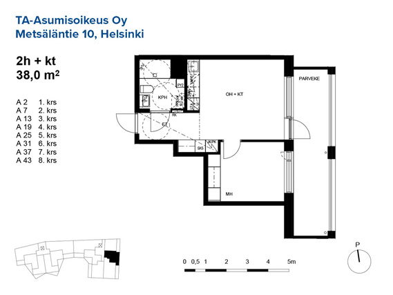 Asumisoikeusasunto Helsinki Pasila Kaksio