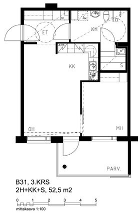 Right of occupancy apartment Vantaa Simonkylä 2 rooms