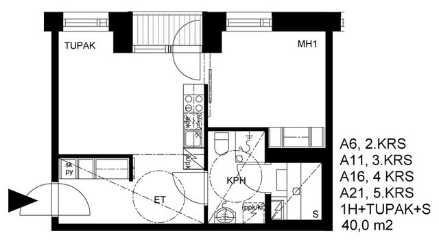 Right of occupancy apartment Espoo Espoon keskus 2 rooms