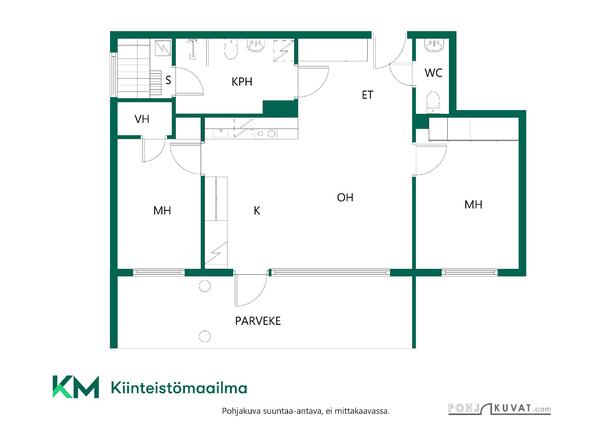 Vuokra-asunto Rovaniemi  3 huonetta