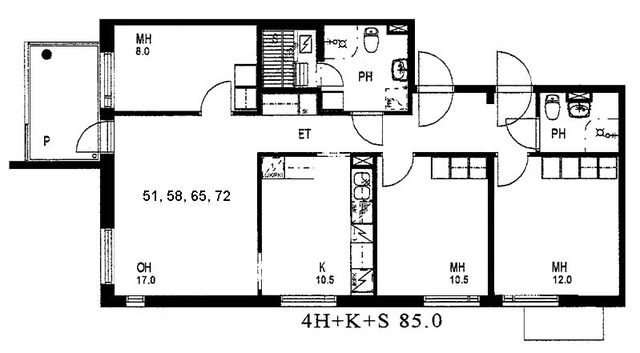 Right of occupancy apartment Tampere Härmälä 4 rooms