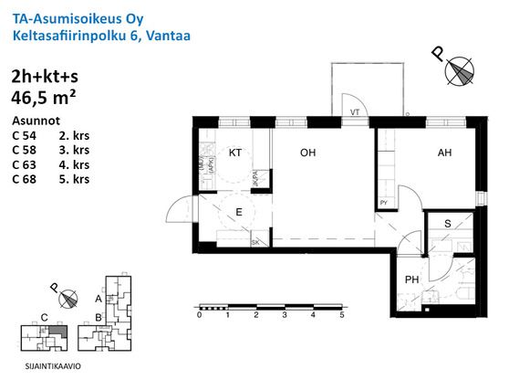 Right of occupancy apartment Vantaa Kivistö 2 rooms