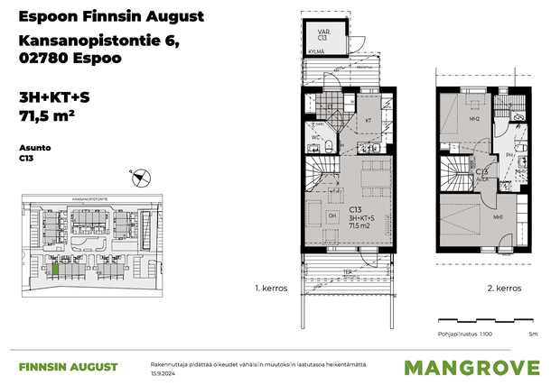 Vuokra-asunto Espoo Espoonkartano 3 huonetta