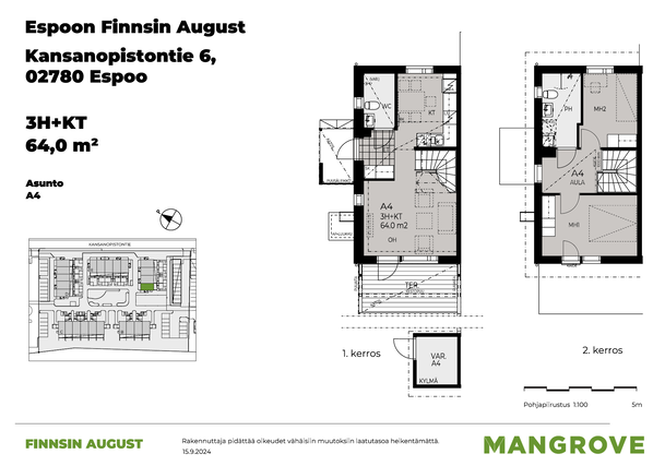 Vuokra-asunto Espoo Espoonkartano 3 huonetta