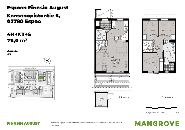 Vuokra-asunto Espoo Espoonkartano 4 huonetta