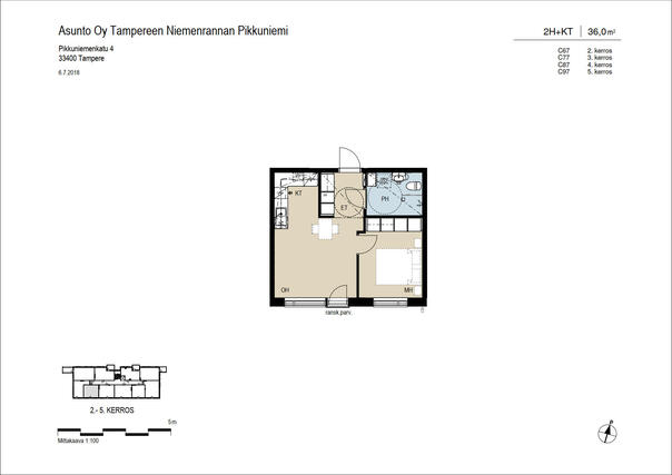 Rental Tampere Niemenranta 2 rooms Julkisivu