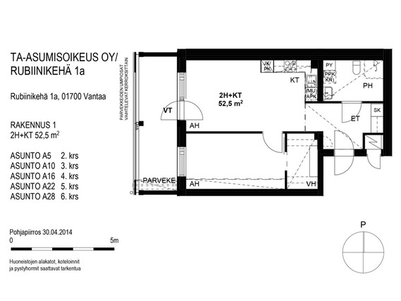 Right of occupancy apartment Vantaa Kivistö 2 rooms