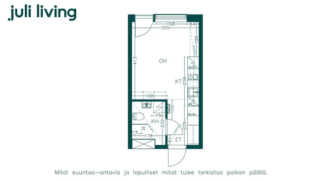 Vuokra-asunto Turku Pukkila Yksiö Yleiskuva