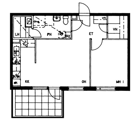 Right of occupancy apartment Vantaa Kaivoksela 2 rooms