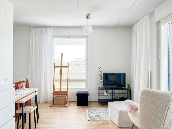 Rental Helsinki Koskela 1 room 2021 valmistunut viidennen kerroksen valoisa kulmahuoneisto!