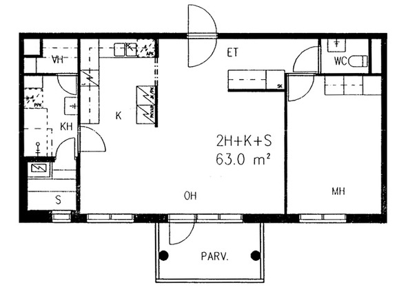 Right of occupancy apartment Kerava Jaakkola 2 rooms