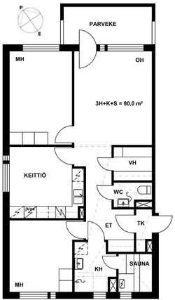 Asumisoikeusasunto Oulu Herukka 3 huonetta