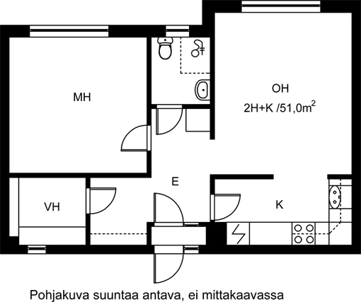 Vuokra-asunto Vihti Niuhala Kaksio Julkisivukuva