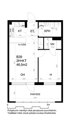 Rental Tuusula Hyrylä 2 rooms B 39  Rykmentin puistotie 15 B 39