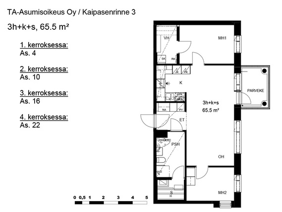 Asumisoikeusasunto Tampere Kaukajärvi 3 huonetta