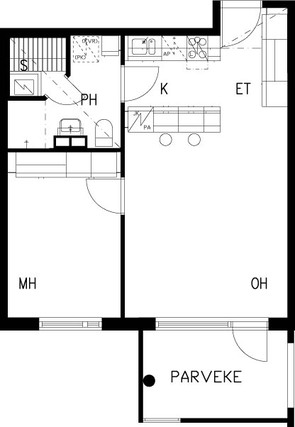 Right of occupancy apartment Nokia Vihola 2 rooms