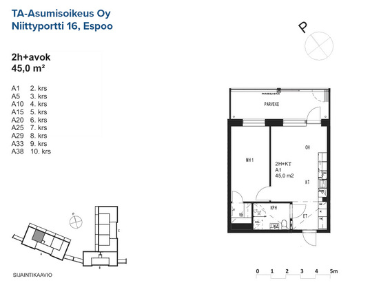 Asumisoikeusasunto Espoo Niittykumpu Kaksio