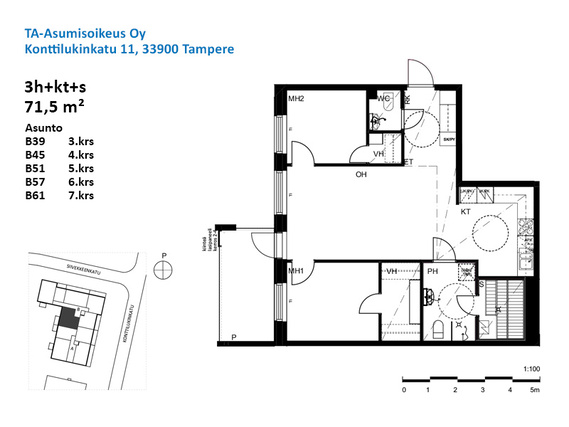 Right of occupancy apartment Tampere Härmälä 3 rooms