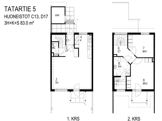 Right of occupancy apartment Espoo Karakallio 3 rooms