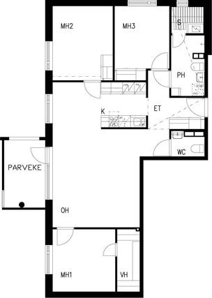 Right of occupancy apartment Nokia Vihola 4 rooms