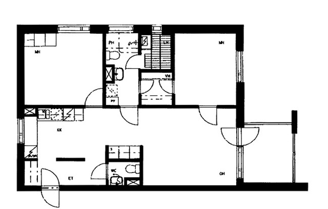 Right of occupancy apartment Vantaa Myyrmäki 3 rooms