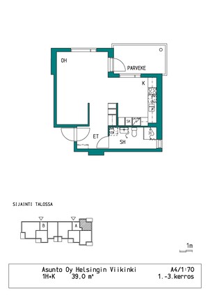 Vuokra-asunto Helsinki Laajasalo Yksiö Kampanjakuva