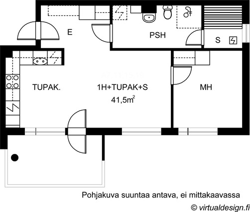 Vuokra-asunto Tampere Hatanpää Yksiö Julkisivukuva