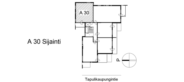 Vuokra-asunto Helsinki Suutarila 4 huonetta A 30  Tapulikaupungintie 11 A 30