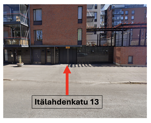 Autohallipaikka Helsinki Lauttasaari  Autohallipaikka nro 24. Sisäänkäynti Itälahdenkadun kautta.