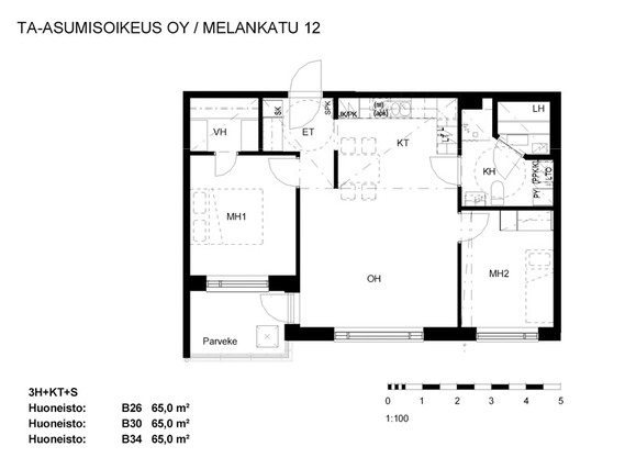 Right of occupancy apartment Kuopio Männistö 3 rooms