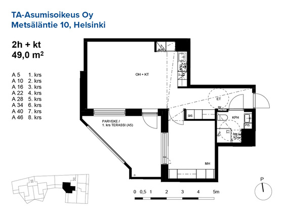 Right of occupancy apartment Helsinki Pasila 2 rooms