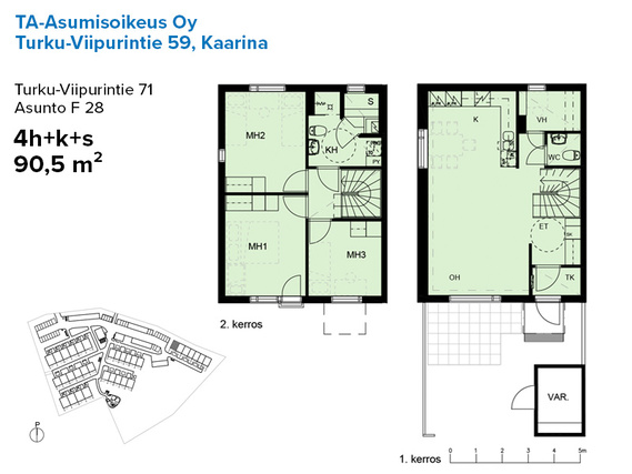 Right of occupancy apartment Kaarina  4 rooms