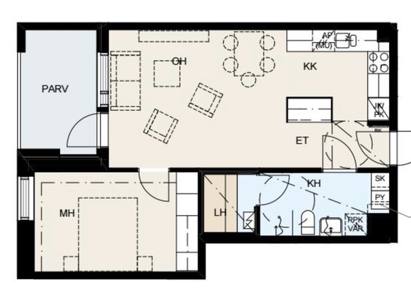 Rental Oulu Keskusta 2 rooms