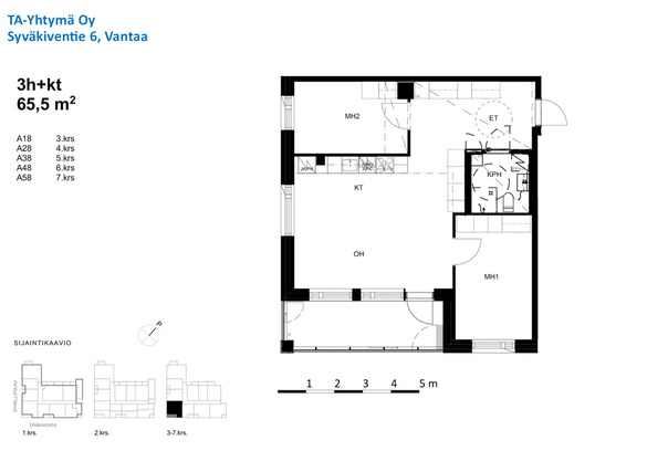Rental Vantaa Kivistö 3 rooms