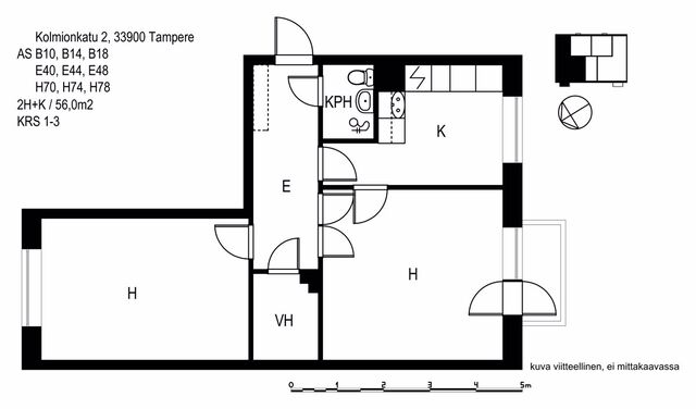 Vuokra-asunto Tampere Hatanpää Kaksio