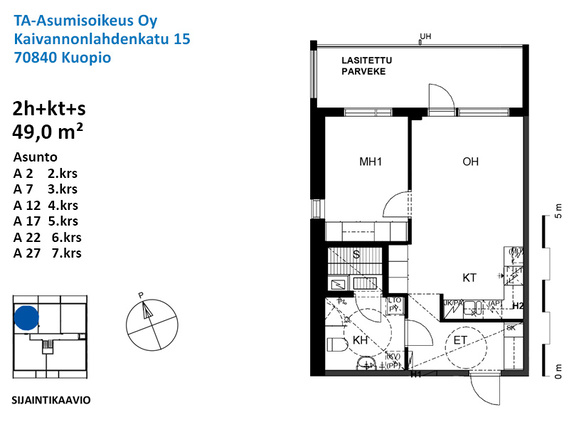 Asumisoikeusasunto Kuopio Lehtoniemi Kaksio