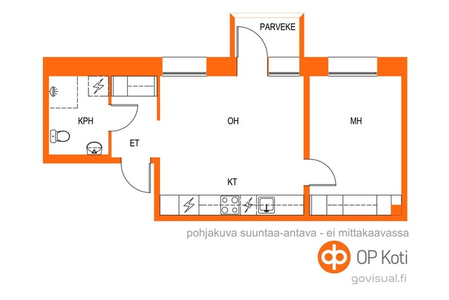 Vuokra-asunto Helsinki Kruunuvuorenranta Kaksio