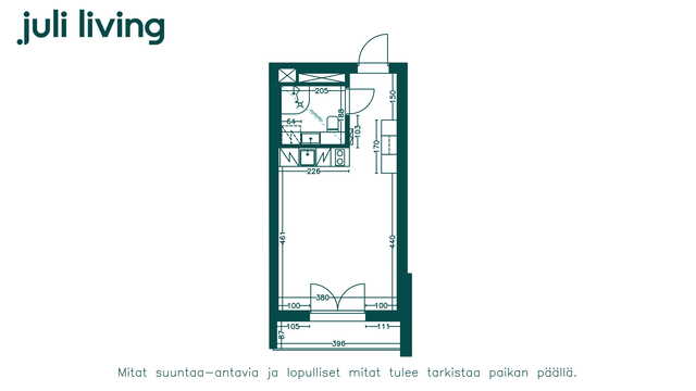 Vuokra-asunto Espoo Nöykkiö Yksiö