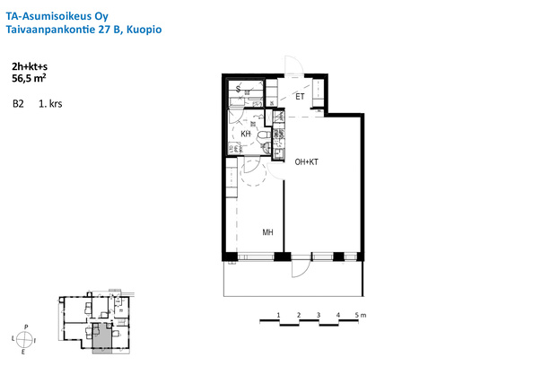 Right of occupancy apartment Kuopio Puijonlaakso 2 rooms