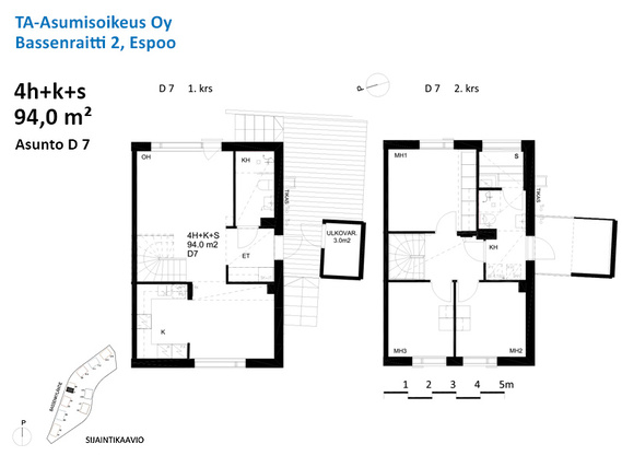 Asumisoikeusasunto Espoo Kauklahti 4 huonetta