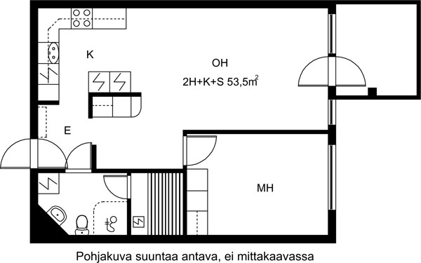 Vuokra-asunto Jyväskylä Kortepohja Kaksio Julkisivukuva